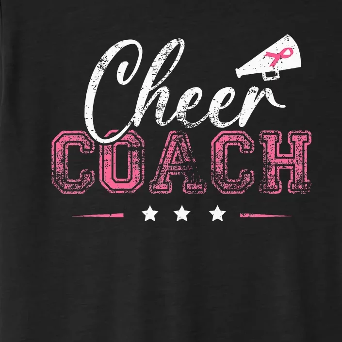 Football Cheer Coach Ribbon Breast Cancer Awareness ChromaSoft Performance T-Shirt