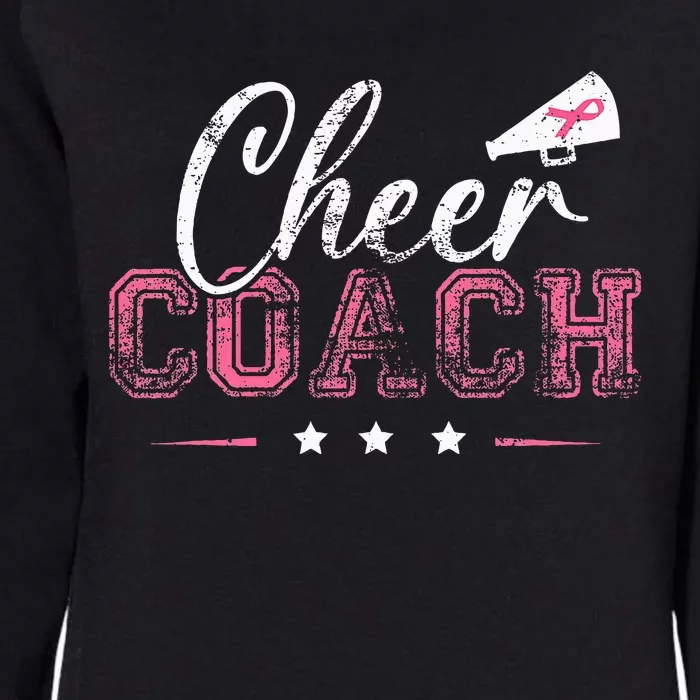 Football Cheer Coach Ribbon Breast Cancer Awareness Womens California Wash Sweatshirt