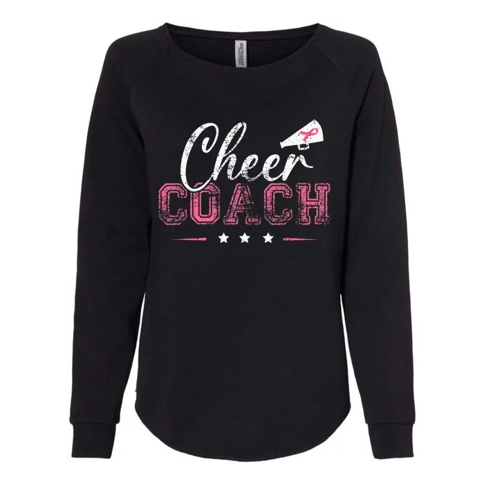 Football Cheer Coach Ribbon Breast Cancer Awareness Womens California Wash Sweatshirt