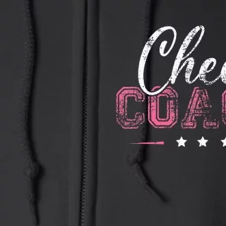 Football Cheer Coach Ribbon Breast Cancer Awareness Full Zip Hoodie