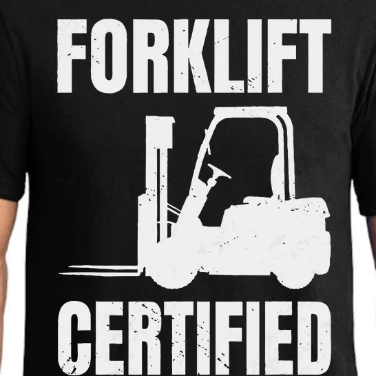 Forklift Certified Certified Meme Forklift Driver Lift Truck Pajama Set