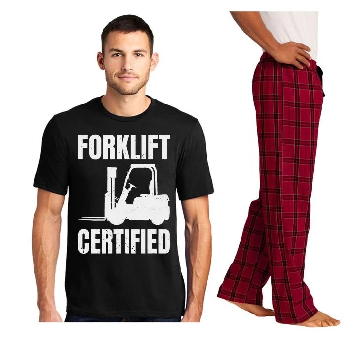 Forklift Certified Certified Meme Forklift Driver Lift Truck Pajama Set