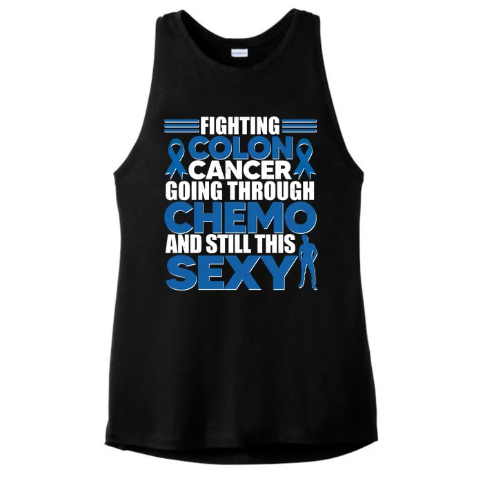 Fighting Colon Cancer Going Through Chemo And Still This Sexy Ladies Tri-Blend Wicking Tank