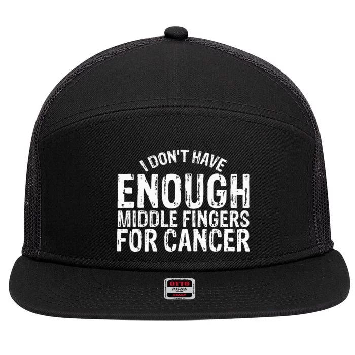 Funny Chemo Chemotherapy Battle Cancer 7 Panel Mesh Trucker Snapback Hat