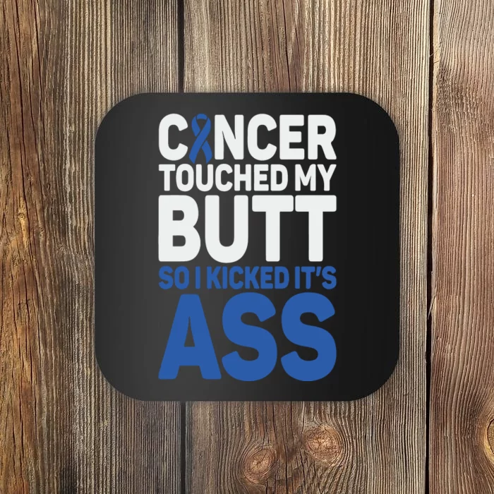 Funny Colon Cancer Survivor Cancer Awareness Ribbon Coaster