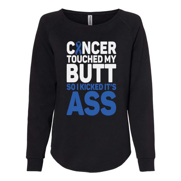 Funny Colon Cancer Survivor Cancer Awareness Ribbon Womens California Wash Sweatshirt