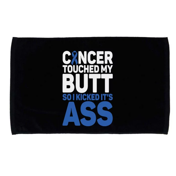 Funny Colon Cancer Survivor Cancer Awareness Ribbon Microfiber Hand Towel