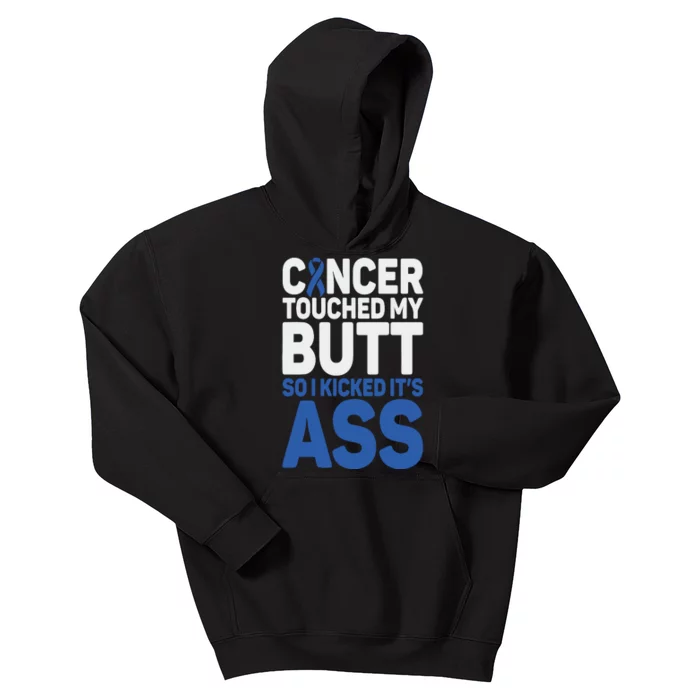 Funny Colon Cancer Survivor Cancer Awareness Ribbon Kids Hoodie