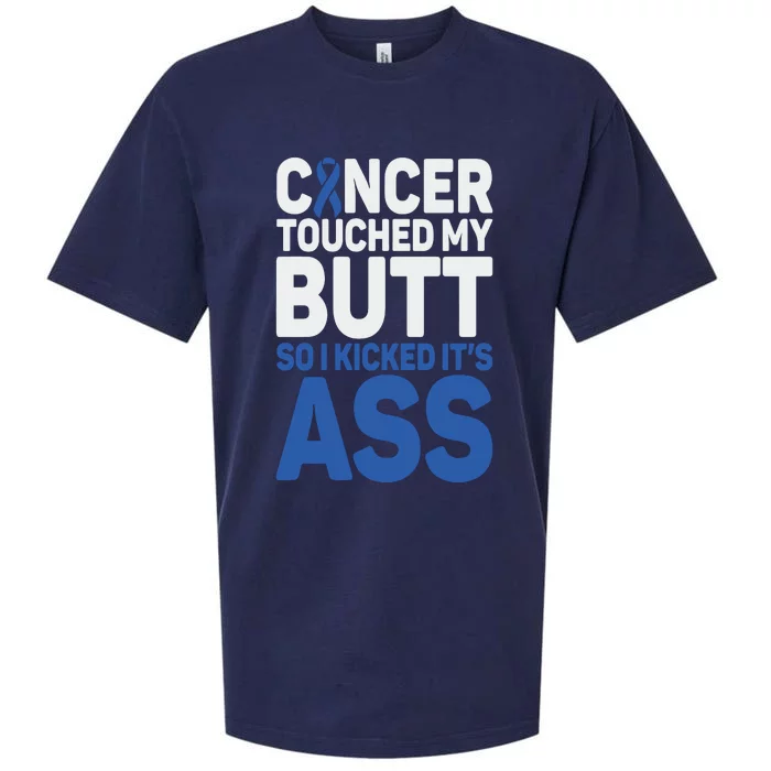 Funny Colon Cancer Survivor Cancer Awareness Ribbon Sueded Cloud Jersey T-Shirt