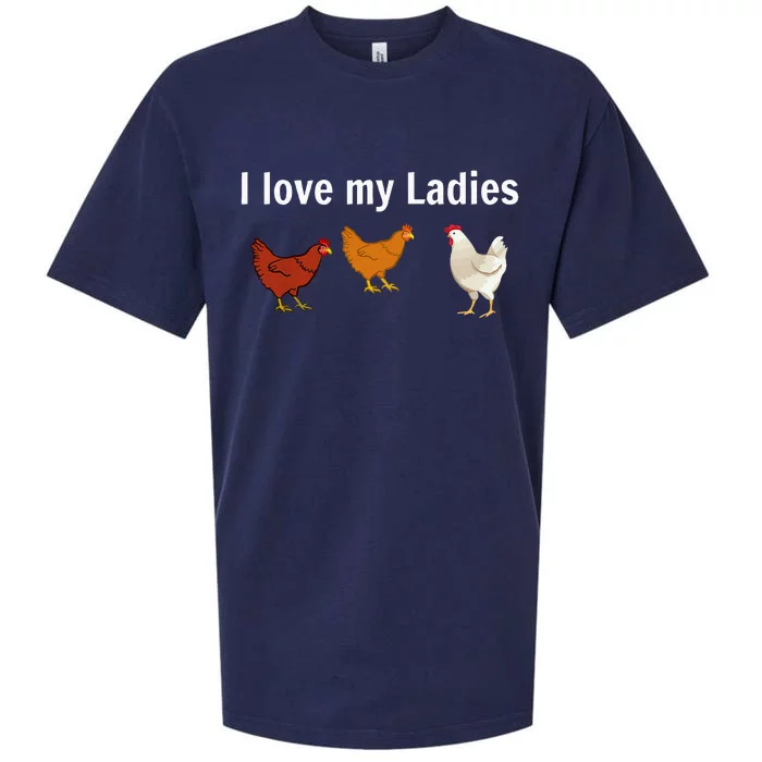 Funny Chicken Chicken Farmers I Love My Ladies Sueded Cloud Jersey T-Shirt