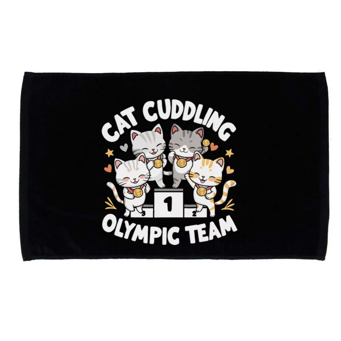 Funny Cat Cuddling Team Cool Design Microfiber Hand Towel