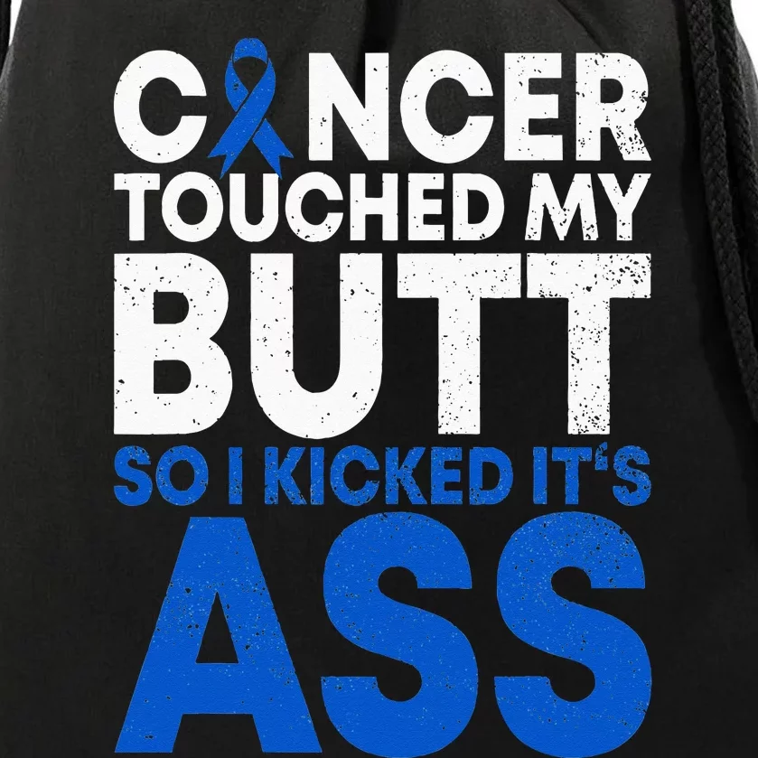 Funny Colon Cancer Survivor Cancer Awareness Ribbon Drawstring Bag