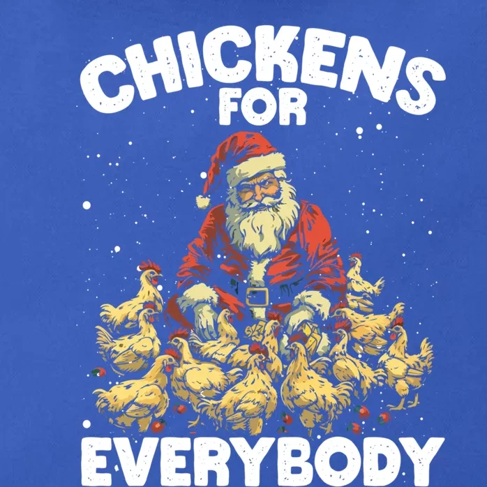 Funny Chicken Christmas Chicken Lover Xmas Day Santa Claus Great Gift Zip Tote Bag