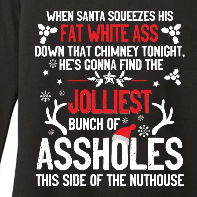 Funny Costume Christmas Jolliest Bunch Of A Holes Fun Sarcastic Xmas Womens CVC Long Sleeve Shirt