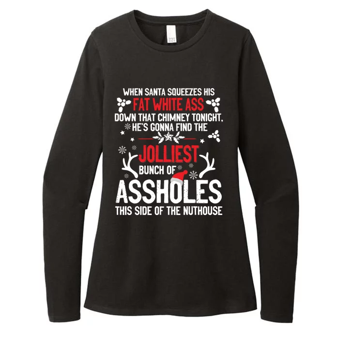 Funny Costume Christmas Jolliest Bunch Of A Holes Fun Sarcastic Xmas Womens CVC Long Sleeve Shirt