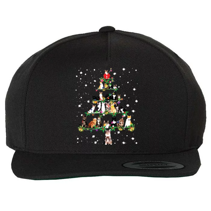 Funny Cats Christmas Tree Ornament Decor Gift Wool Snapback Cap