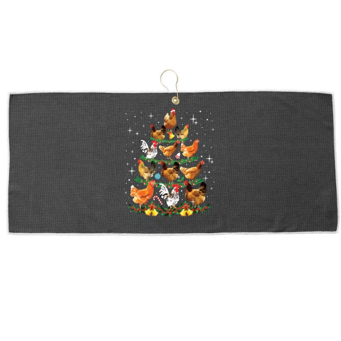 Funny Chickens Christmas Tree Ornament Decor Gift Large Microfiber Waffle Golf Towel