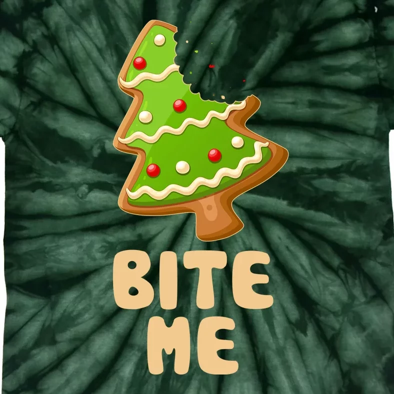 Funny Christmas Cookie Bite Me Tie-Dye T-Shirt