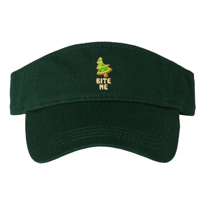 Funny Christmas Cookie Bite Me Valucap Bio-Washed Visor