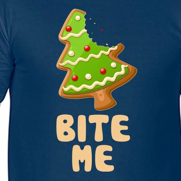 Funny Christmas Cookie Bite Me Comfort Colors T-Shirt