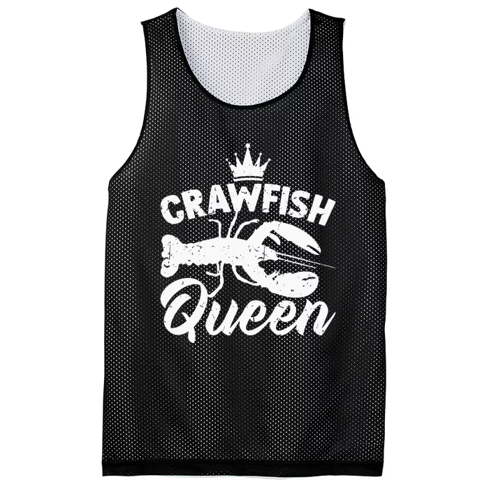 Funny Crayfish Crawfish Boil Crawfish Queen Mesh Reversible Basketball Jersey Tank