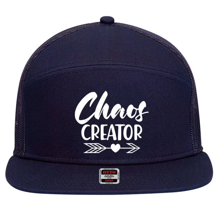 Funny Chaos Creator 7 Panel Mesh Trucker Snapback Hat