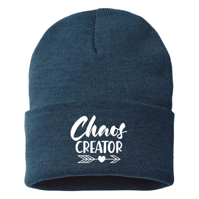 Funny Chaos Creator Sustainable Knit Beanie