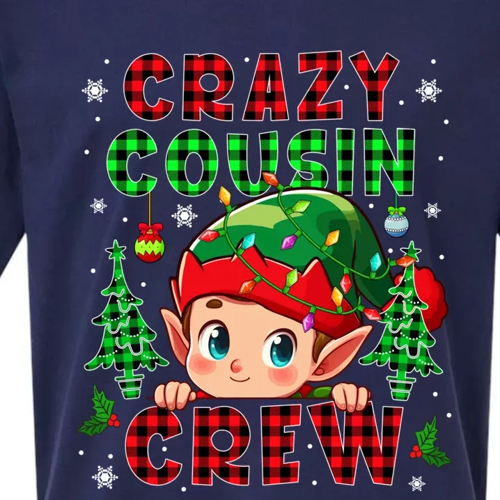 Funny Cousin Crew Christmas Elf Xmas Trees Funny Family Meaningful Gift Sueded Cloud Jersey T-Shirt