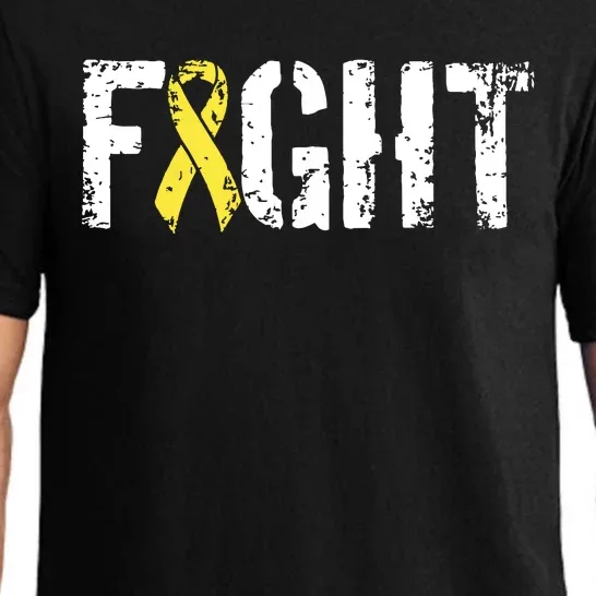 Fight Childhood Cancer Military Style Awareness Ribbon Pajama Set