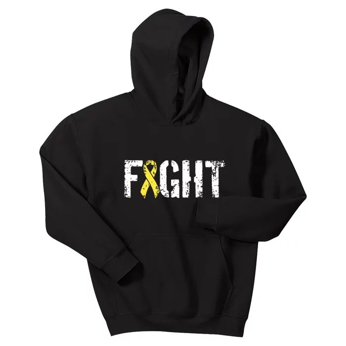 Fight Childhood Cancer Military Style Awareness Ribbon Kids Hoodie