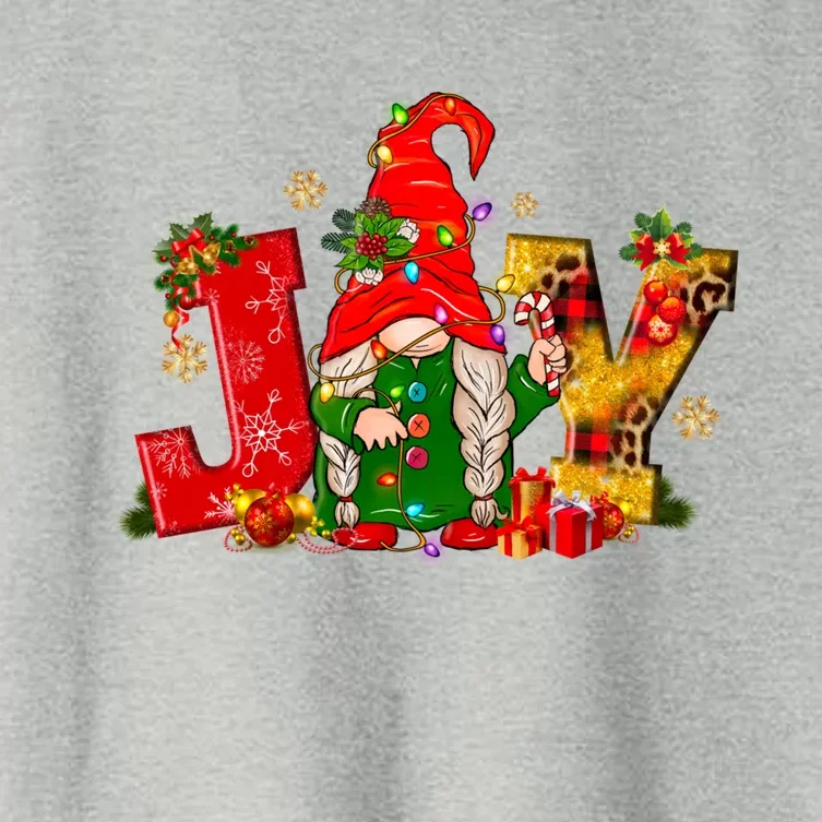 Funny Cute Christmas Lights Santa Gnomes Coffee Love Xmas Gift Women's Crop Top Tee