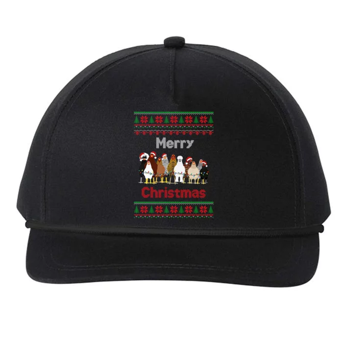 Funny Chicken Christmas Snapback Five-Panel Rope Hat