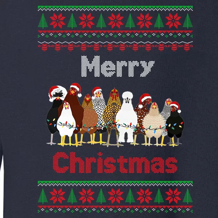 Funny Chicken Christmas Toddler Sweatshirt