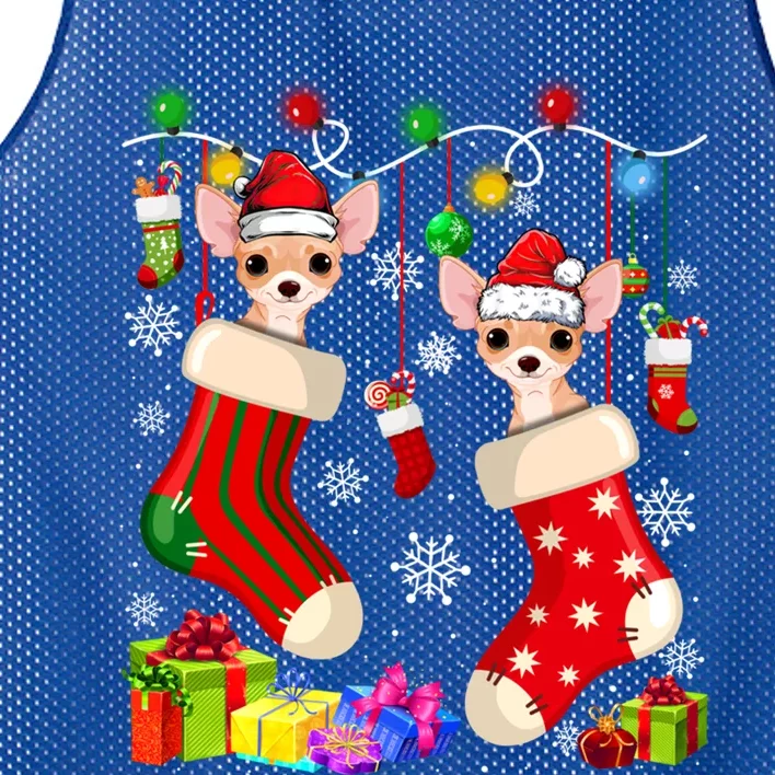 Funny Chihuahua Christmas Socks Xmas Dog Lover Gift Mesh Reversible Basketball Jersey Tank