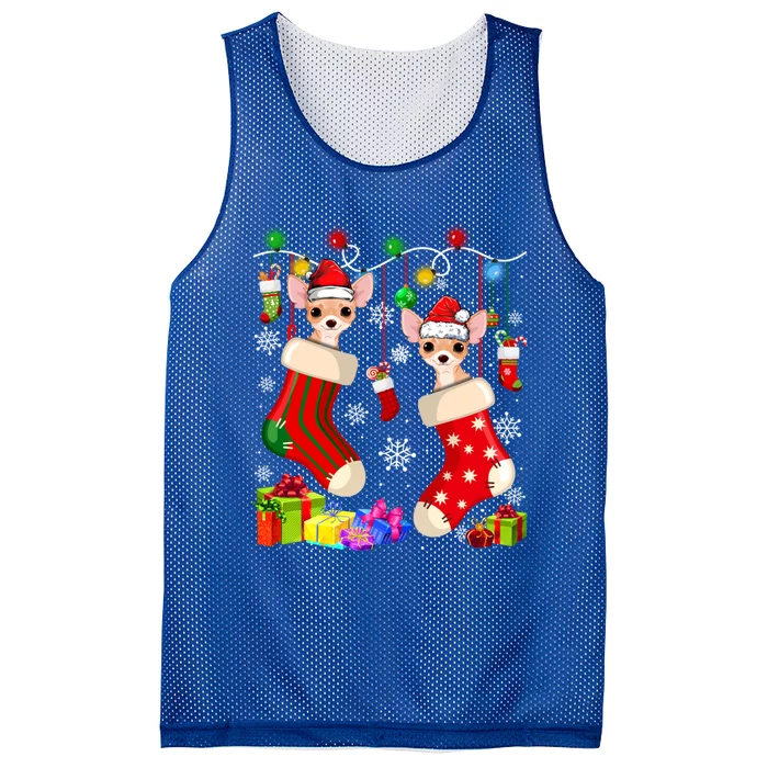 Funny Chihuahua Christmas Socks Xmas Dog Lover Gift Mesh Reversible Basketball Jersey Tank