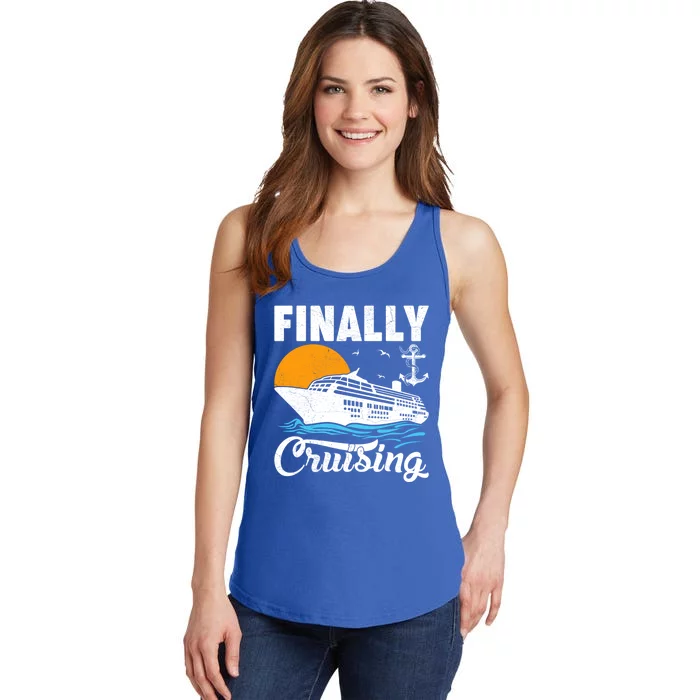 Finally Cruising Cruise Ship Lover Cruising Gift Ladies Essential Tank