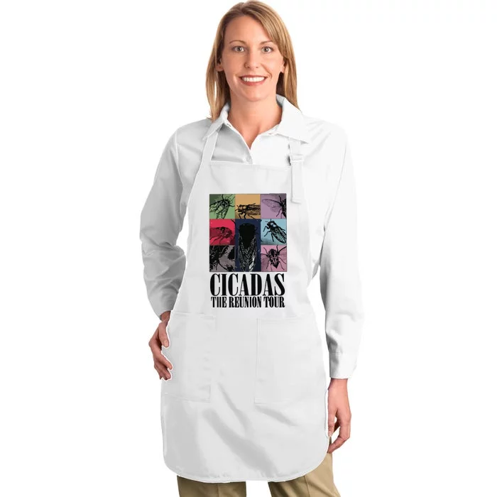 Funny Cicada Concert Eras Reunion 2024 Reunion Cicada Full-Length Apron With Pocket