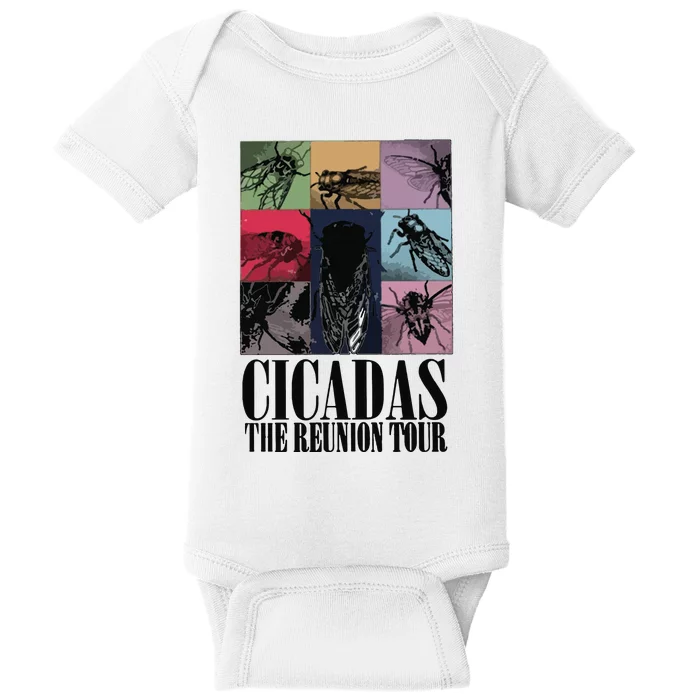 Funny Cicada Concert Eras Reunion 2024 Reunion Cicada Baby Bodysuit