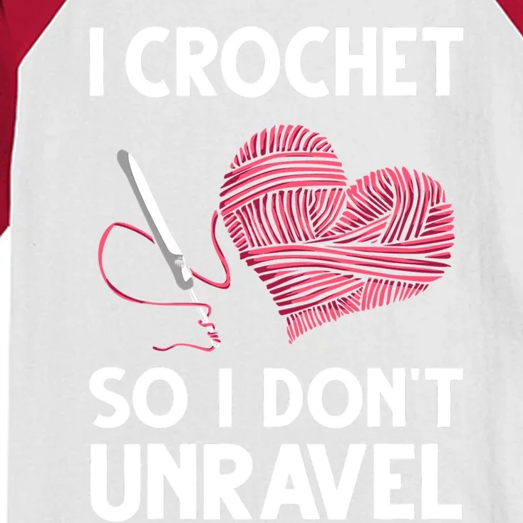 Funny Crochet Crocheting Gift Crocheter Unravel Gift Kids Colorblock Raglan Jersey