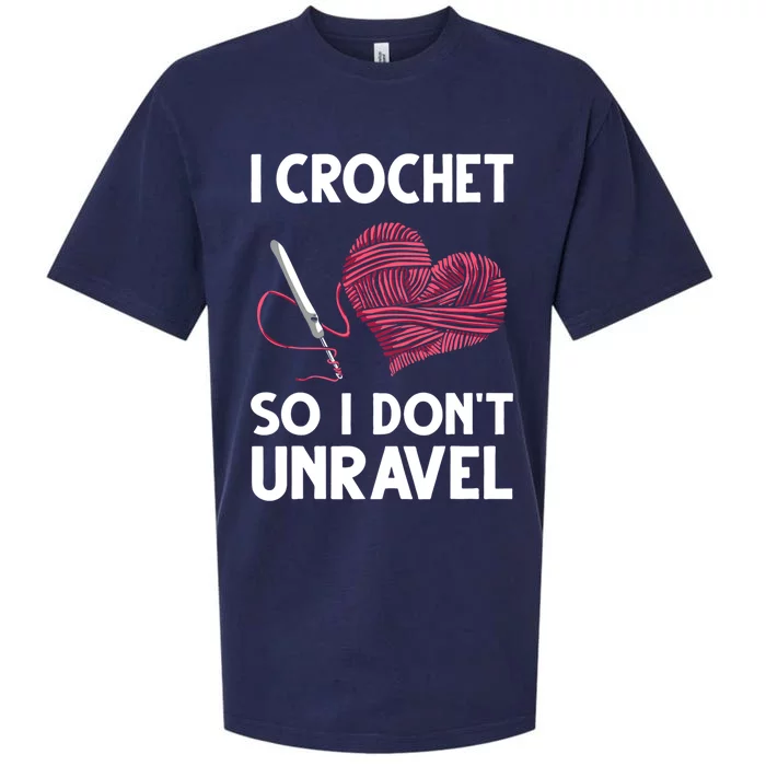 Funny Crochet Crocheting Gift Crocheter Unravel Gift Sueded Cloud Jersey T-Shirt