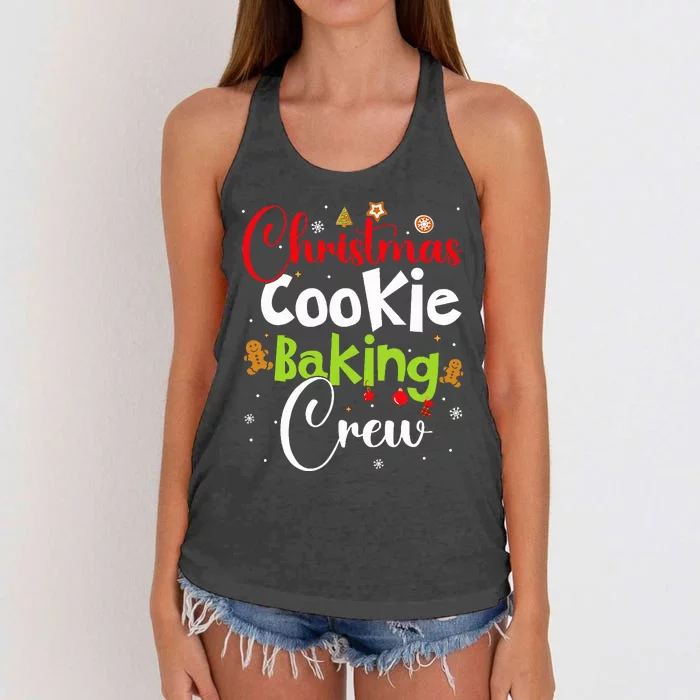 funny Christmas Cookie Baking Crew Women's Knotted Racerback Tank