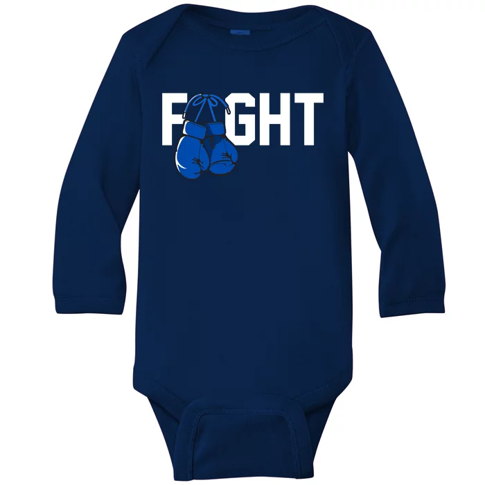 Fight Colon Cancer Awareness Baby Long Sleeve Bodysuit