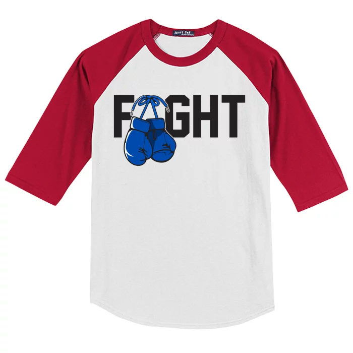 Fight Colon Cancer Awareness Kids Colorblock Raglan Jersey