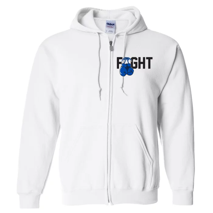 Fight Colon Cancer Awareness Full Zip Hoodie