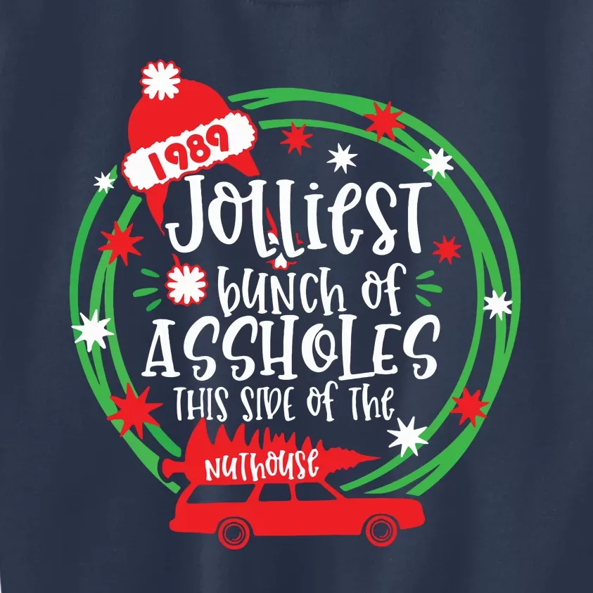 Funny Costume Christmas Tree Truck Jolliest Bunch Of Aholes Kids Sweatshirt