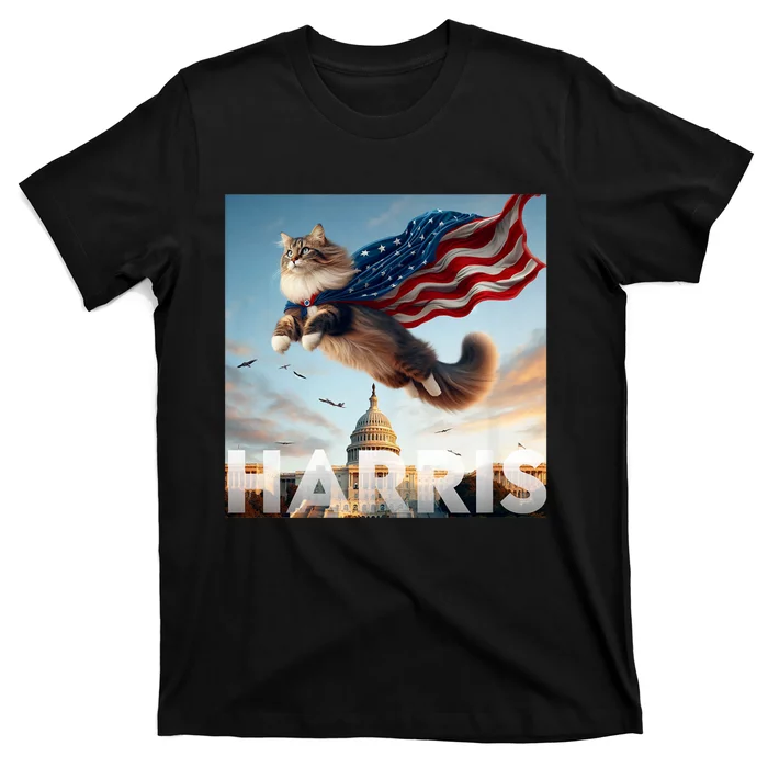 Funny Childless Cat Ladies For Harris 2024 T-Shirt