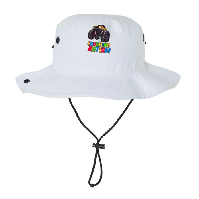 Funny Cool Crushing Autism Puzzle Piece Monster Truck Legacy Cool Fit Booney Bucket Hat