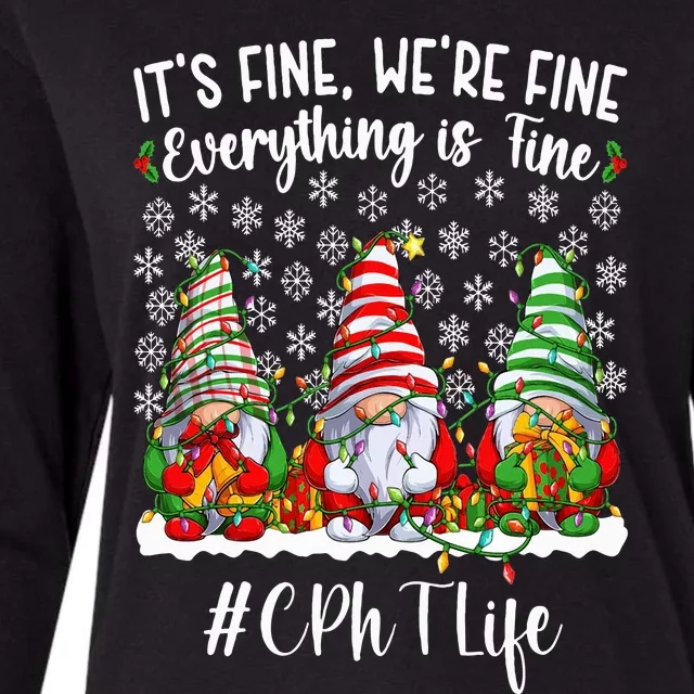 Funny CPhT Christmas Certified Pharmacy Technician Xmas Womens Cotton Relaxed Long Sleeve T-Shirt