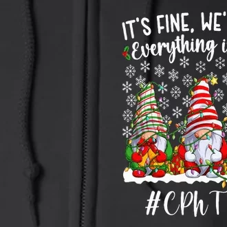 Funny CPhT Christmas Certified Pharmacy Technician Xmas Full Zip Hoodie