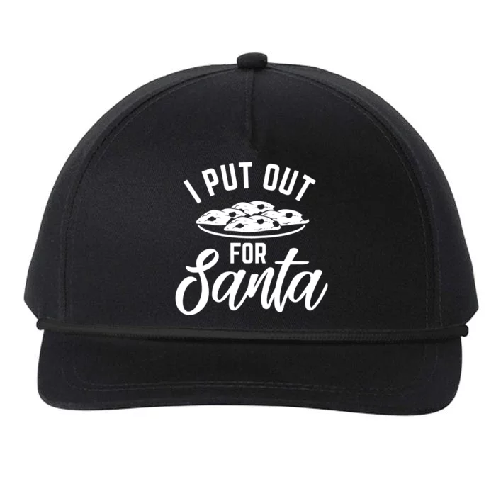 Funny Christmas Cookie I Put Out For Santa Great Gift Snapback Five-Panel Rope Hat